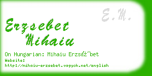 erzsebet mihaiu business card